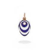 FABERGÉ, A PEARL AND ENAMEL EGG PENDANT