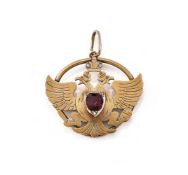 A RUSSIAN GEM SET PENDANT