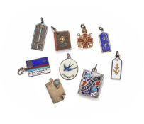 A GROUP OF RUSSIAN PLAQUE PENDANTS
