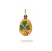 FABERGÉ, AN ENAMEL EGG PENDANT
