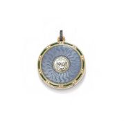 AN ENAMELLED GOLD LOCKET