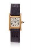 CARTIER, TANK, AN 18 CARAT GOLD WRISTWATCH
