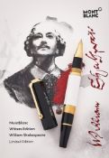 MONTBLANC, WRITERS EDITION, WILLIAM SHAKESPEARE, A LIMITED EDITION ROLLERBALL PEN