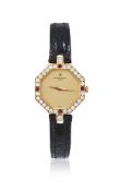 Y VACHERON CONSTANTIN, REF. 15526, A LADY'S 18 CARAT GOLD, DIAMOND AND RUBY WRISTWATCH