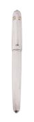 CARTIER, PASHA DE CARTIER, A SILVER PLATED FOUNTAIN PEN