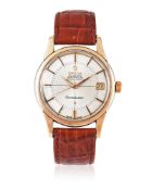 OMEGA, CONSTELLATION, REF. 14393 61 SC, A GOLD CAPPED WRISTWATCH WITH PIE PAN DIAL AND DATE