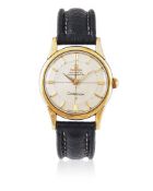 OMEGA, CONSTELLATION, REF. 14381 3 SC, A GOLD CAPPED WRISTWATCH WITH PIE PAN DIAL AND DATE