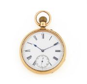 THOMAS BOXELL, BRIGHTON, AN 18 CARAT GOLD KEYLESS WIND OPEN FACE POCKET WATCH