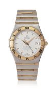 OMEGA, CONSTELLATION, A BI-METAL BRACELET WATCH WITH DATE