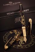 CARAN D'ACHE, YEAR OF THE MONKEY, A LIMITED EDITION FOUNTAIN AND ROLLERBALL PEN