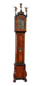 A DUTCH PROVINCIAL WALNUT THIRTY-HOUR LONGCASE CLOCK
