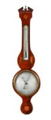 A GEORGE III INLAID MAHOGANY MERCURY WHEEL BAROMETER