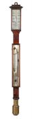 Y A VICTORIAN SCOTTISH ROSEWOOD MERCURY MARINE STICK BAROMETER WITH SYMPIESOMETER