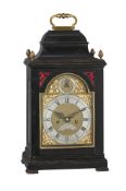 A GEORGE III EBONISED TABLE/BRACKET CLOCK