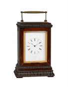 Y A FRENCH LOUIS PHILIPPE ROSEWOOD CASED CARRIAGE CLOCK