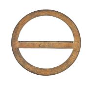 A GEORGE I BRASS DRAUGHTSMANS FULL CIRCLE PROTRACTOR