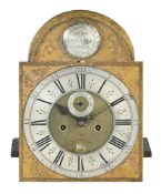 A GEORGE I EIGHT-DAY LONGCASE CLOCK MOVEMENT AND DIAL