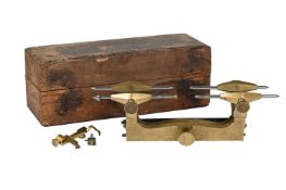 A SWISS LARGE BRASS CLOCKMAKER’S DEPTHING TOOL