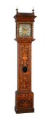 A QUEEN ANNE WALNUT AND FLORAL MARQUETRY EIGHT-DAY LONGCASE CLOCK