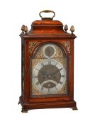 A GEORGE III MAHOGANY TABLE/BRACKET CLOCK WITH TRIP-HOUR REPEAT