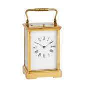 A FRENCH GILT BRASS GRANDE-SONNERIE STRIKING AND REPEATING CARRIAGE CLOCK