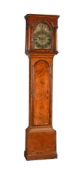 A GEORGE II BURR WALNUT EIGHT-DAY LONGCASE CLOCK