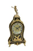 Y A FRENCH LOUIS XV STYLE GILT BRASS MOUNTED BOULLE BRACKET CLOCK