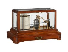 A LATE VICTORIAN MAHOGANY CASED BAROGRAPH