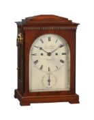 AN EARLY VICTORIAN MAHOGANY ‘CHAMFER-TOP’ BRACKET CLOCK