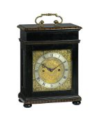 A FINE AND RARE CHARLES II EBONISED TABLE CLOCK OF THE ‘EDWARD EAST’ SCHOOL