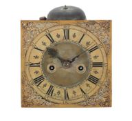 A QUEEN ANNE EIGHT-DAY LONGCASE CLOCK MOVEMENT WITH TEN-INCH DIAL