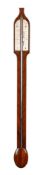 A SCOTTISH GEORGE III CHEVRON-EDGED MAHOGANY MERCURY STICK BAROMETER