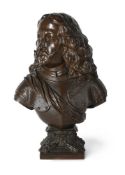 A BRONZE PORTRAIT BUST OF A MAN, LATE 17TH OR EARLY 18TH CENTURY