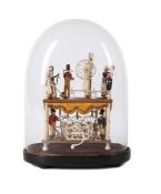 A RARE FRENCH BONE SPINNING JENNY AUTOMATA, DIEPPE OR MERU, EARLY 19TH CENTURY