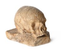 AN ITALIAN MARBLE MEMENTO MORI, LATE 18TH OR EARLY 19TH CENTURY