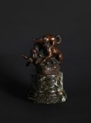 WORKSHOP OF ANTONIO SUSINI, A BRONZE GROUP WITH TWO HUNTING DOGS, LATE 17TH CENTURY