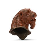 A WAX MODEL OF A PANTHER HEAD, ITALIAN, LATE 19TH OR EARLY 20TH CENTURY