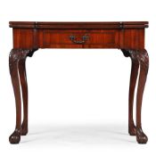 A GEORGE II 'RED WALNUT' FOLDING TEA TABLE, CIRCA 1750