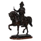 AFTER COUNT ALFRED ÉMILIEN O'HARA VAN NIEUWERKERKE, A LARGE EQUESTRIAN BRONZE PORTRAIT OF WILLIAM I