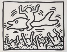 Keith Haring (1958-1990) Untitled (Man on Dolphin) (Littmann p.84)
