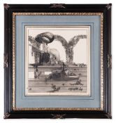 Franz von Bayros (1866-1924) , Oh! Maintenant notre sang s'unit, pen and ink, wash, [c.1910]