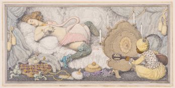 θ Pellar (Hans) Eight original book illustrations for 'Der verliebte Flamingo' [together with] a …