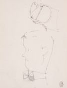 λ Jean Cocteau (1889-1963), Portrait de Georges Auric, tête de profil, pen and black ink, [c.1920]