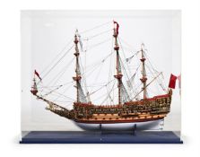 A LARGE MODEL OF THE GALLEON 'SOVEREIGN OF THE SEAS', 20TH CENTURY