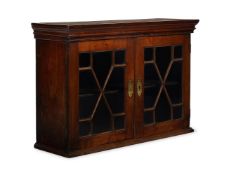 A GEORGE II MAHOGANY HANGING CABINET, IN CHIPPENDALE STYLE, MID 18TH CENTURY