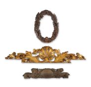 THREE CARVED WOOD FRAGMENTS, 18TH CENTURY AND LATER