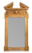 A CARVED GILTWOOD AND GESSO MIRROR, FIRST HALF 19TH CENTURY