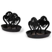 A PAIR OF REGENCY CAST IRON BOOT SCRAPERS, CIRCA 1820