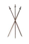 A GROUP OF THREE GERMAN SPONTOONS OR LONG SPEARS, LATE 17TH OR EARLY 18TH CENTURY