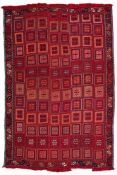 A CAUCASIAN FLATWOVEN CARPET, CIRCA 1900